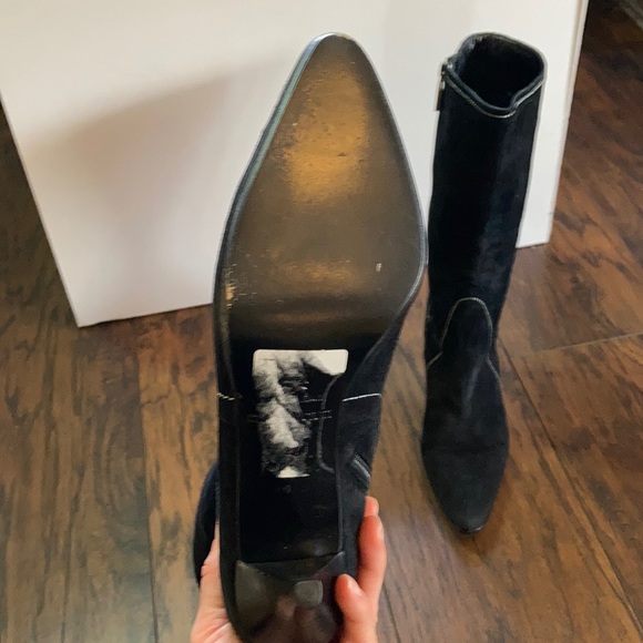 Claudia Ciuti Black Suede Heeled Boots - Picture 7 of 11